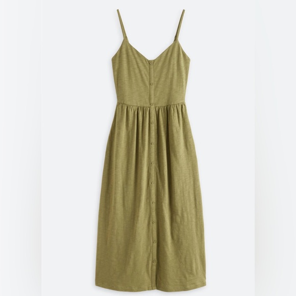 Market & Spruce Mira Spaghetti Strap Maxi Dress Olive - S - Picture 3 of 10